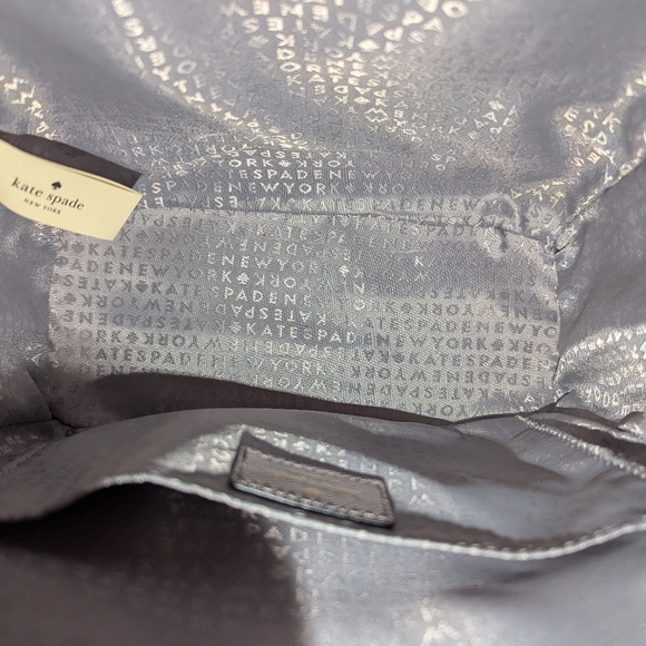 Kate Spade Star Bright Owl Tomi Grey Leather Backpack LNC - Picture 8 of 9